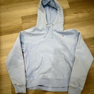 Champion Light Blue Hooded Sweatshirt - Men's Pullover Hoodie